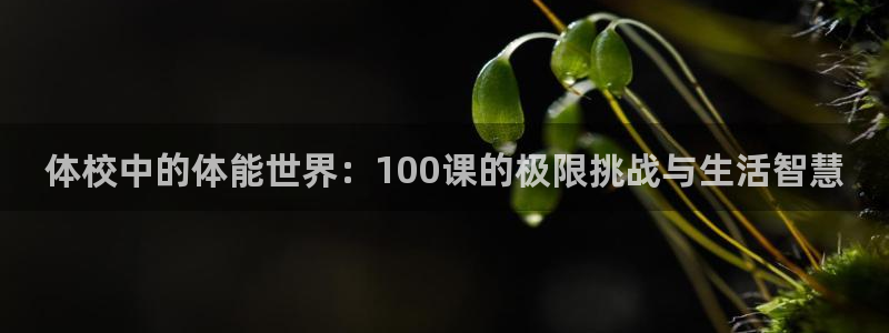 谈球吧体育官网：体校中的体能世界：100课的极限挑战与生活智慧