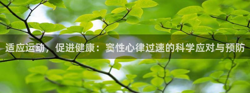 谈球吧体育：适应运动，促进健康：窦性心律过速的科学应对与预防